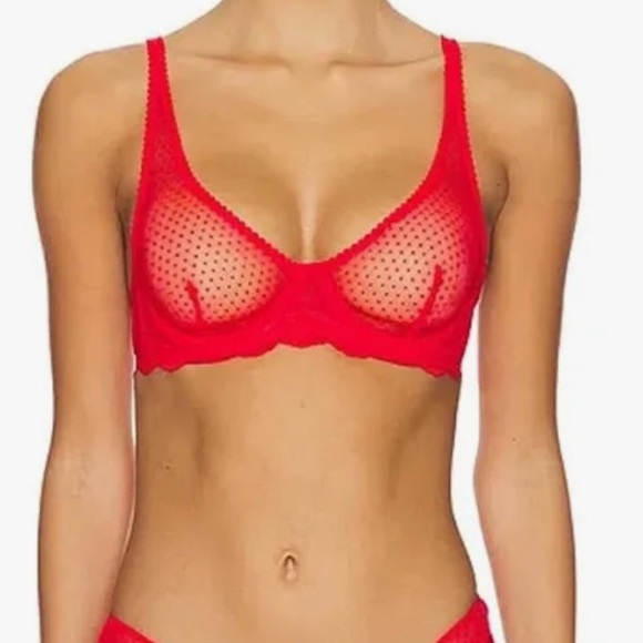 Free People Other - Free People Red Midweek Underwire Bra in Fiery Red 32B NWT Never Tried On!